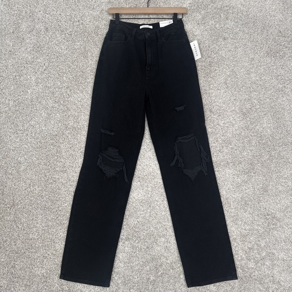PacSun Distressed 90s Boyfriend Jeans - High Rise Relaxedâ Leg - Size 27